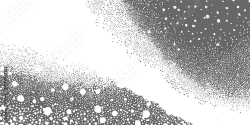 Gray and white speckled texture with large and small dots and circles