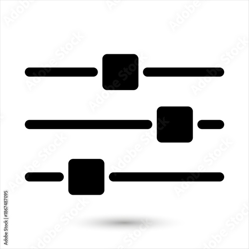 Adjustment music line icon