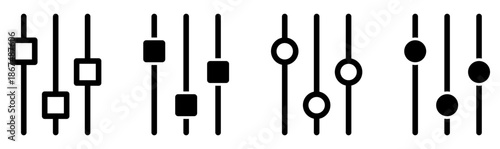 Adjustment music icon set