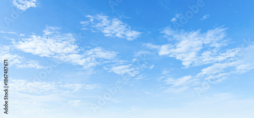 sky is blue and clear with  clouds