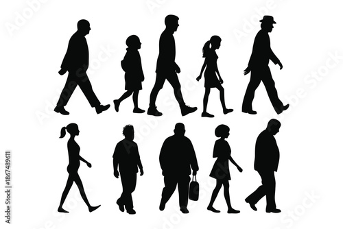 silhouettes of people in different poses
