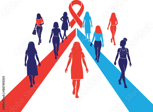 Gender equality and inclusion awareness concept flat vector