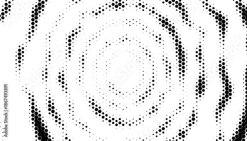 Black and white abstract halftone pattern with hexagon shape for modern background and jersey design. Fully editable vector element. Vector Format Illustration 