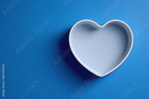 Empty Blue Heart-Shaped Dish
