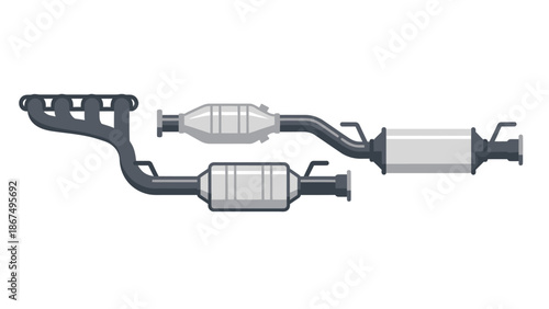 Car Exhaust System Parts: Manifold, Catalytic Converter, Muffler