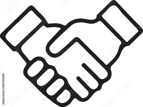 Professional Handshake Agreement Vector Icon