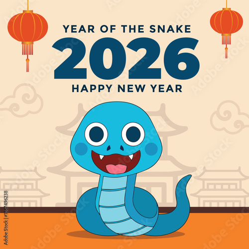 The year of the snake a korean lunar new year