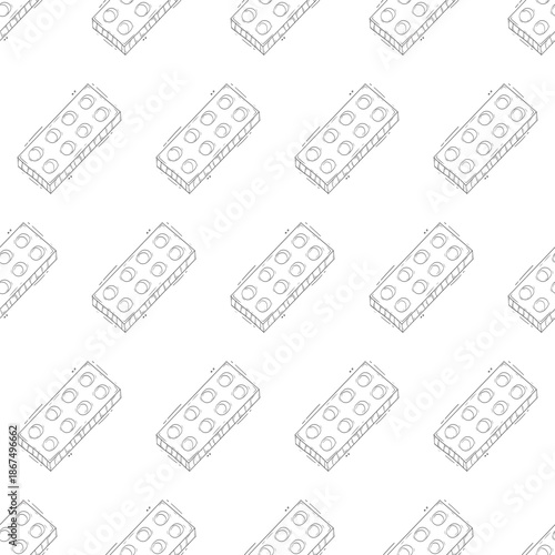Hand drawn artist tool seamless pattern