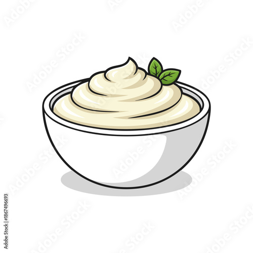 Tasty hummus in a white bowl garnished with fresh herbs, perfect for snacking or as a healthy appetizer