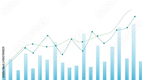 Transparent or png stock market investment trading graph growth.Trade business analytics graph and financial chart.Business trade analytics line graphs and financial chart investment. PNG chart