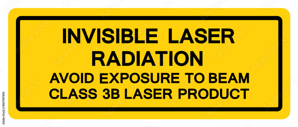 Fototapeta premium Invisible Laser Radiation Symbol Sign,Vector Illustration, Isolate On White Background Label. EPS10