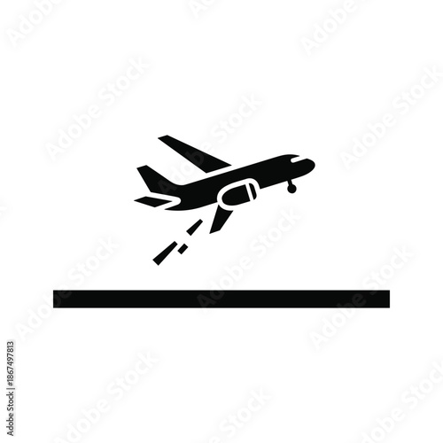 Airplane taking off Vector