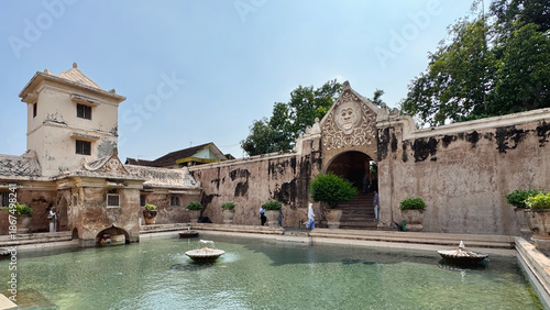 Landscape of historical and UNESCO Water Castle in Yogyakarta, Indonesia
