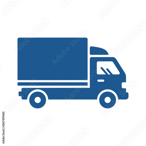 Blue delivery truck Vector