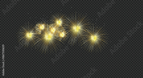 A vibrant golden star burst explosion creates a bright glow against a dark space backdrop 