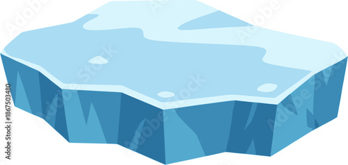 Winter Ice Floe Illustration Icon