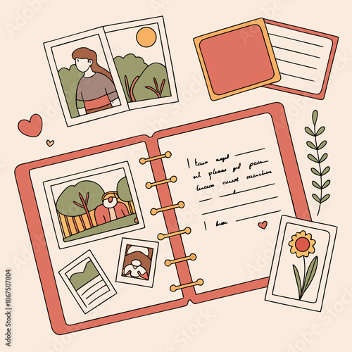 Photos Scrapbook with memories