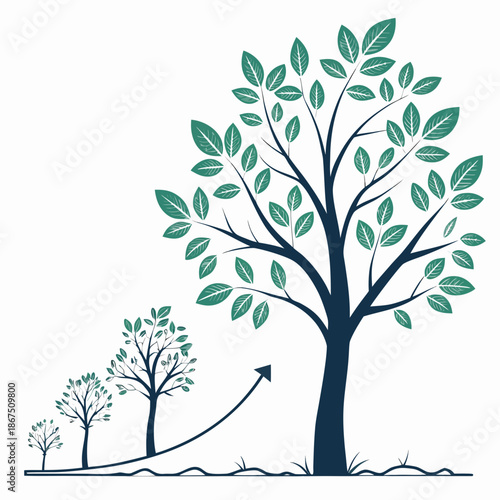 Tree growth illustration