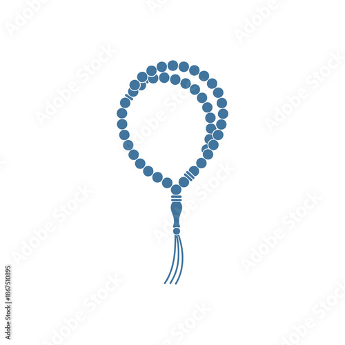 Blue prayer beads Vector