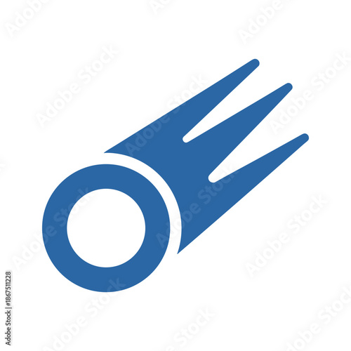 Blue comet with trailing stars Vector