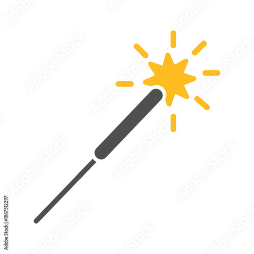Illuminated wand with sparkles Vector
