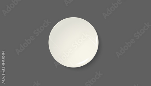 Elegant RAK Porcelain Ivory Glazed Nano Flat Coupe Plate Design
