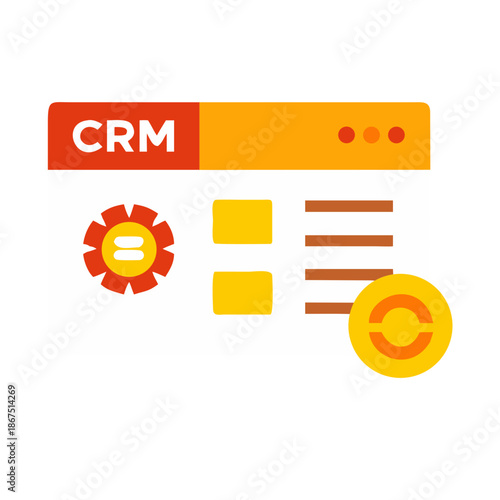 Crm system illustration