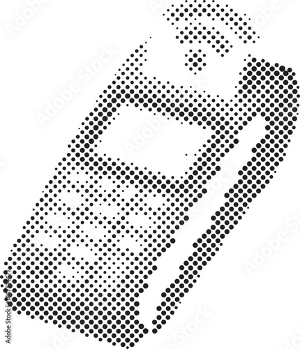 halftone illustration of old mobile phone