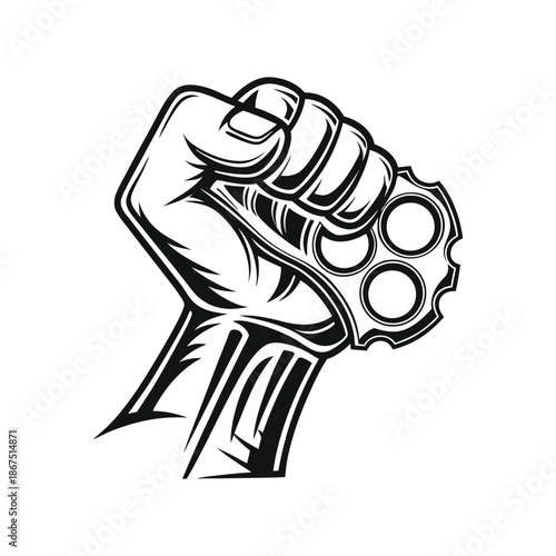 Hand holding a fist vector illustration icon symbol design cartoon