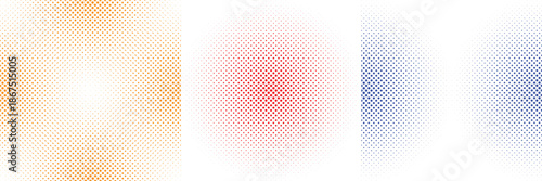 halftone pattern background with red blue and yellow dots
