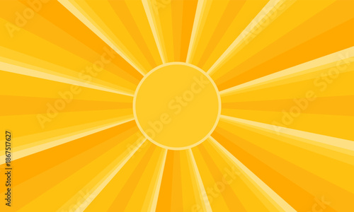Retro yellow sun burst background