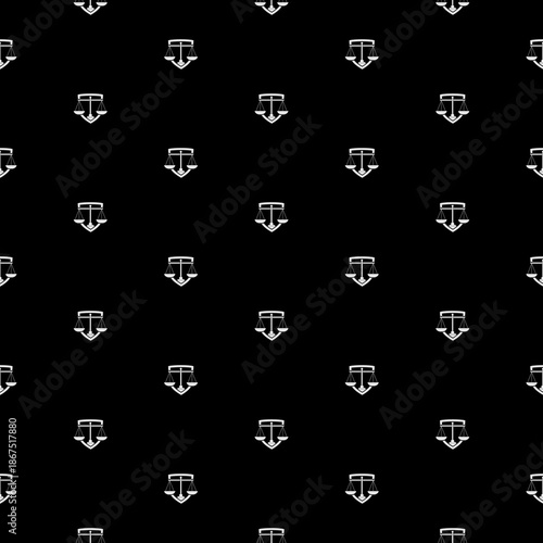 Law protection seamless pattern isolated on black background