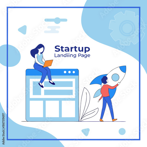 Startup landing page illustration