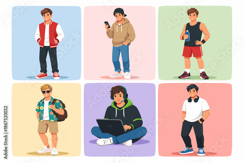 men in basic casual clothing