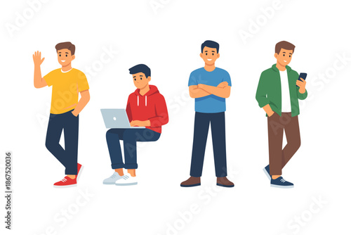 men in basic casual clothing