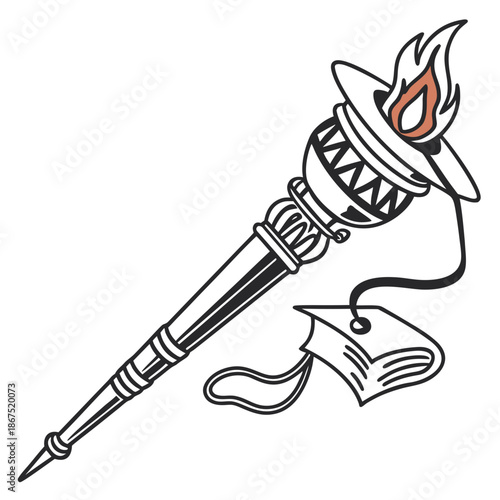 Statue of liberty torch illustration