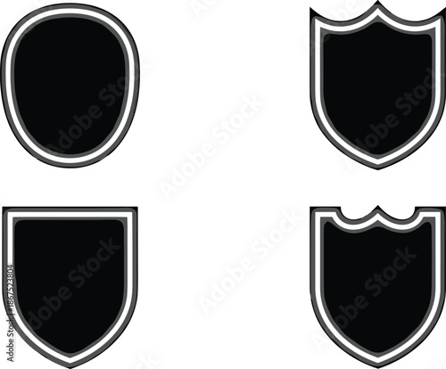 Solid and Outline Vector Icon Set Featuring Security Cameras, Keypad Access Panels, and Shielded Alarm System Symbols