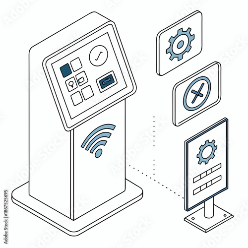 Interactive kiosk with control panel