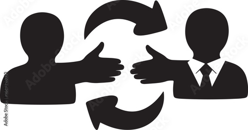 Business Partnership and Communication Exchange Concept