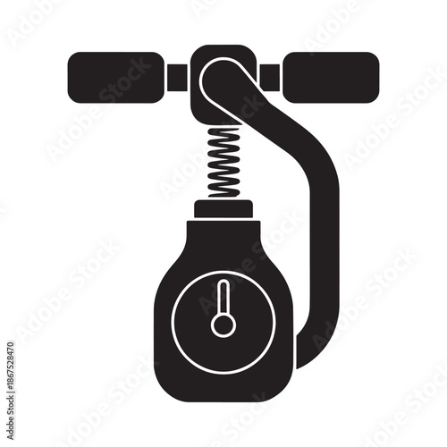 Simple black and white illustration of a bicycle brake lever mechanism