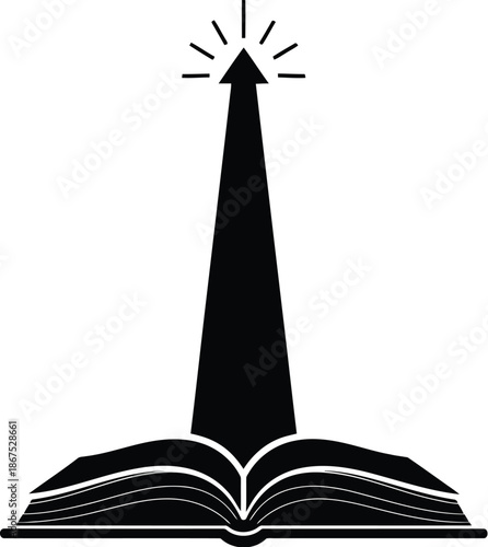 An isolated old holy bible lies open on white paper pages as a religious symbol of god and sacred knowledge for learning literature