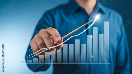 Businessman Analyzing Growth Chart