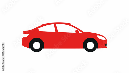 Red Sedan Car Icon