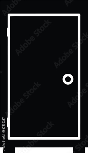 A simple black silhouette icon of a tall single-door cabinet or personal locker
