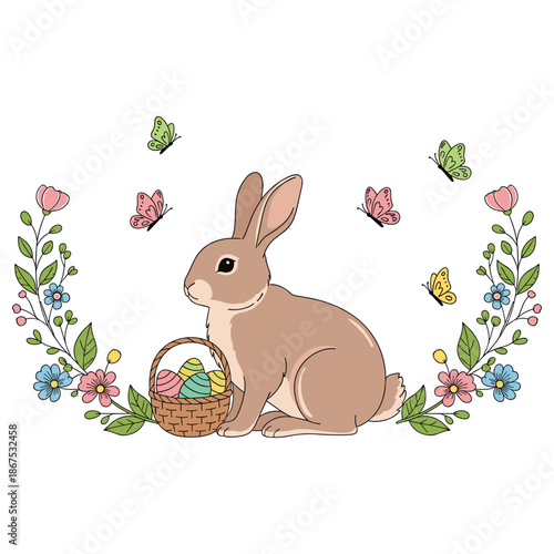 Cute Easter Sunday Doodle Set – Bunnies, Eggs, Chicks & Spring Clipart Bundle