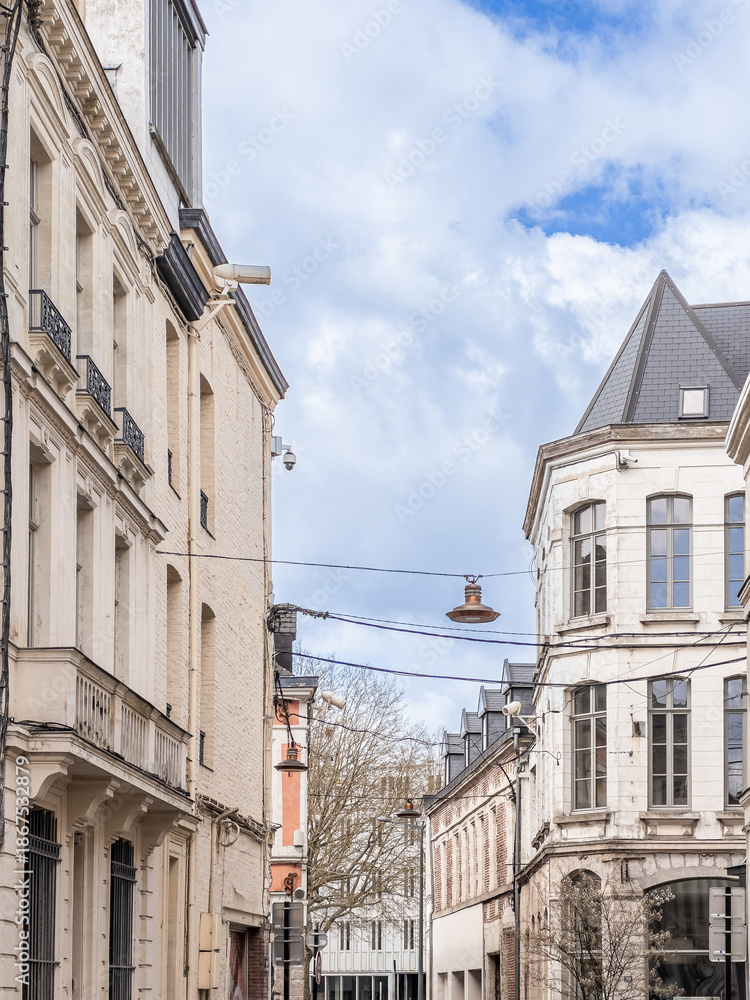 Fototapeta premium Street view of Valenciennes in France