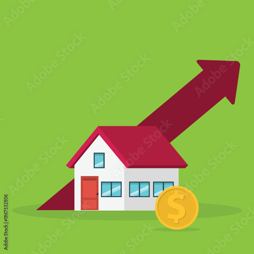 Home expenses and costs of living going up. Home crisis concept