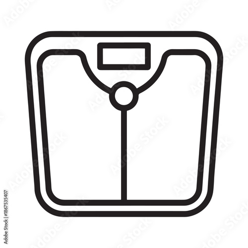 Simple outline of a bathroom scale a tool for measuring body weight
