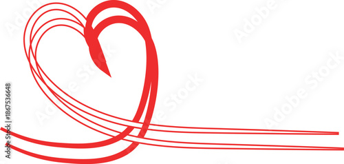 scribble shape design for greeting invitation, wedding love, valentines, women, mother day, birthday or charity - vector