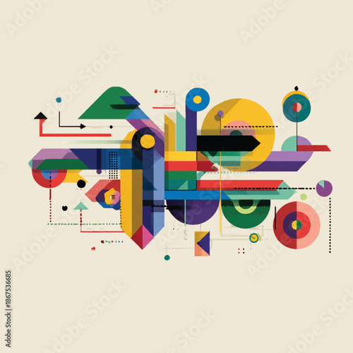 Creative Problem Solving Concept Vector Using Abstract Shapes and Paths
